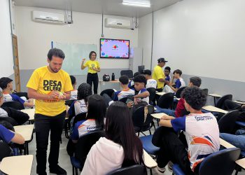Alunos da Aprendizagem Profissional do Senac Pimenta Bueno participam de palestra sobre segurança no trânsito